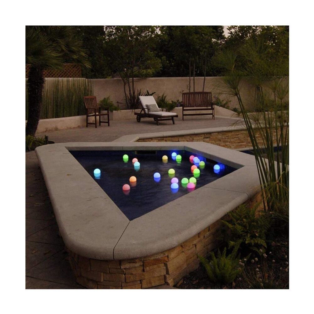Set Of 2, 3” Mood Light Pool & Garden Deco Balls